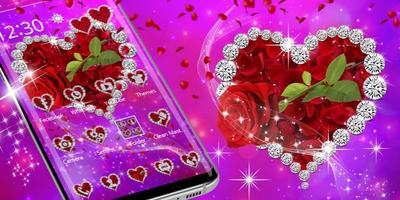 Glanzende Rose Diamond-thema screenshot 3