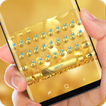 Gold Keyboard Sapphire Gems Luxury Theme