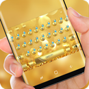 Gold Keyboard Sapphire Gems Luxury Theme APK