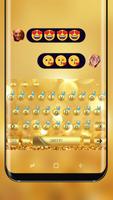 Gold Keyboard Sapphire Gems Luxury Theme poster