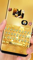 Gold Keyboard Sapphire Gems Luxury Theme screenshot 2