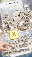 Shining Swan Theme&Emoji Keyboard poster