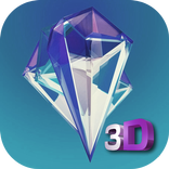 Shiny Violet Crystal 3D LWP