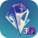 Shiny Violet Crystal 3D LWP APK