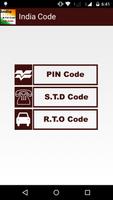 India STD,RTO and PIN Code poster