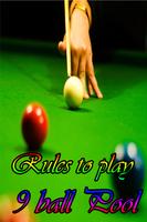 Rules to play 9 ball Pool poster