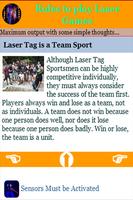 Rules to play Laser Games capture d'écran 2