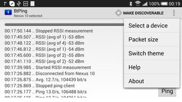 BtPing capture d'écran 2