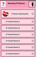 Meaning Female Names Affiche