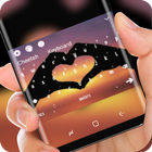 Love Heart Keyboard Hand Silhouette Theme иконка