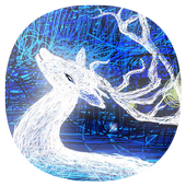 Silver Forest Deer Theme icon