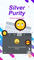 Silver Purity Theme&Emoji Keyboard syot layar 3