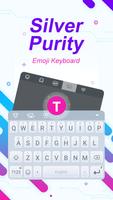 Silver Purity Theme&Emoji Keyboard penulis hantaran