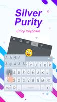 Silver Purity Theme&Emoji Keyboard ảnh chụp màn hình 1