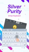 Silver Purity Theme&Emoji Keyboard syot layar 2