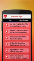 Resume Tips تصوير الشاشة 2