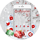 Silver Christmas Wallpaper icône