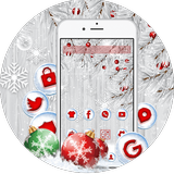 Silver Christmas Wallpaper simgesi