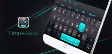 Einfache schwarze Tastatur