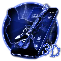 Thema Neon Skull Gitarre 3D