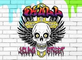Skull Street Graffitiキーボードテーマ|ヤングスタイル ポスター