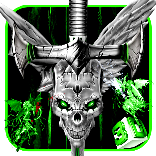3D Evil Skull Sword Theme