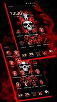 Red Lançador Blood Skull Cartaz