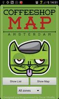 Coffeeshop Map Amsterdam Affiche