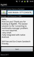 BigSMS (Send Long SMS) capture d'écran 2