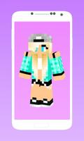 Cute girl skins for minecraft poster