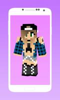 Cute minecraft girl skins-poster