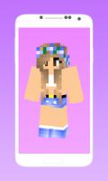 Skins girls for minecraft pe पोस्टर