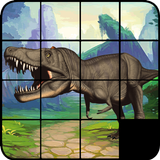 coulissant dinosaure de puzzle icône