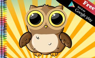 پوستر Sliding Puzzle Owls