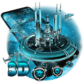 3D Space Galaxy Theme ikon