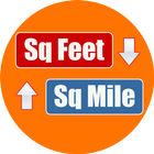 Square Feet to Square Mile Converter icône