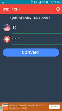 USD to CHF Converter screenshot 1