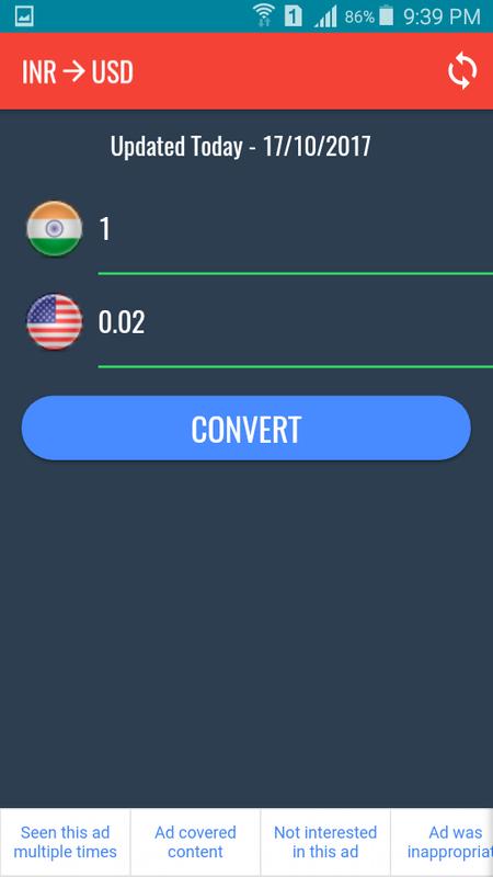 Usd To Inr For Android Apk Usd To Inr Poster Screenshot 1