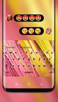 Spaghetti Wallpaper Pink Pasta Keyboard poster