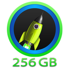 256 GB storage space cleaner icône