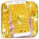 Gold Glitter Keyboard Theme APK