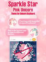 Sparkle Star Pembe Unicorn Kız Klavye Teması gönderen