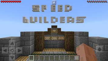 Speed builders. Map for Minecraft poster