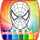 Coloring Book Pages for  Spider Superhero biểu tượng