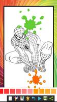 Coloring Book Pages for  Spider Superhero poster