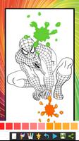 Coloring Book Pages for kids Spider Superhero 海報