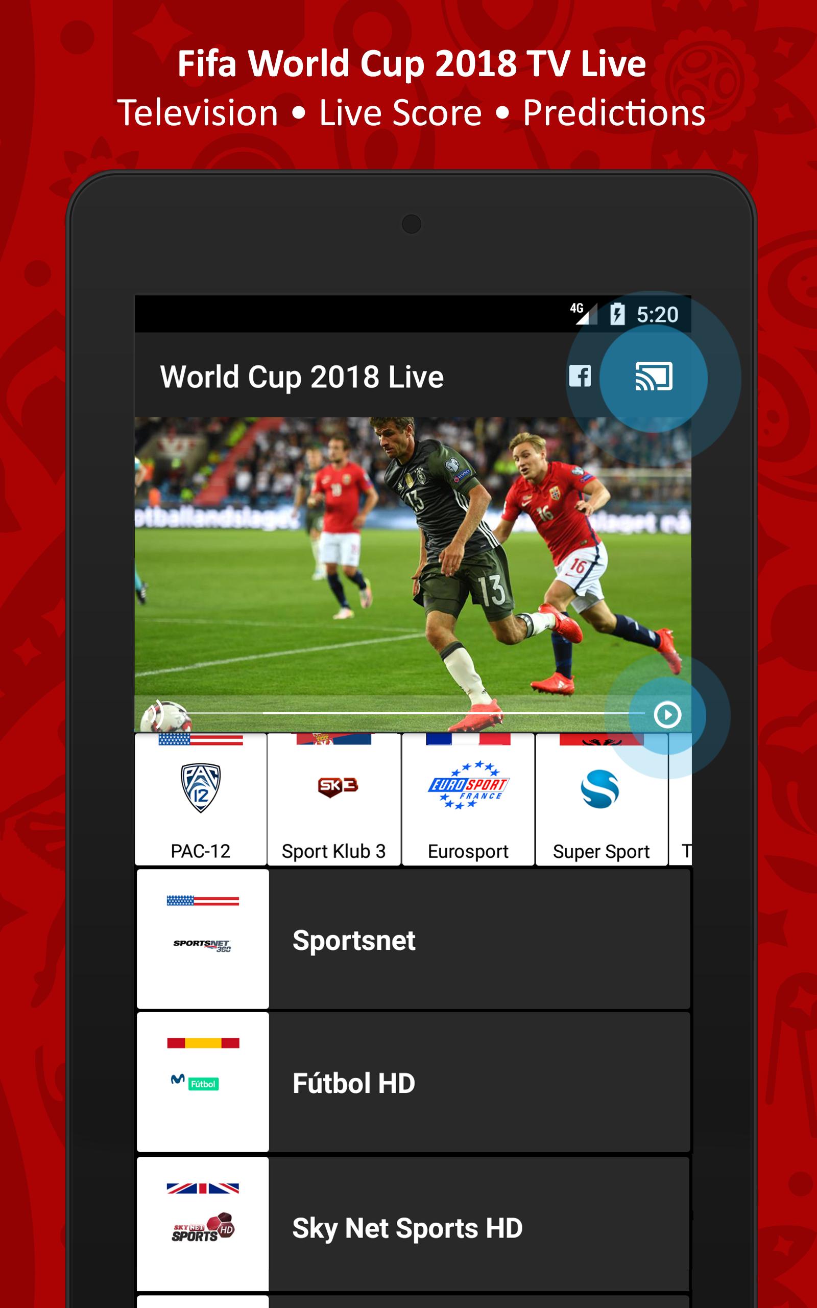 World Cup 2018 TV Live - Football TV - Live Scores for ...