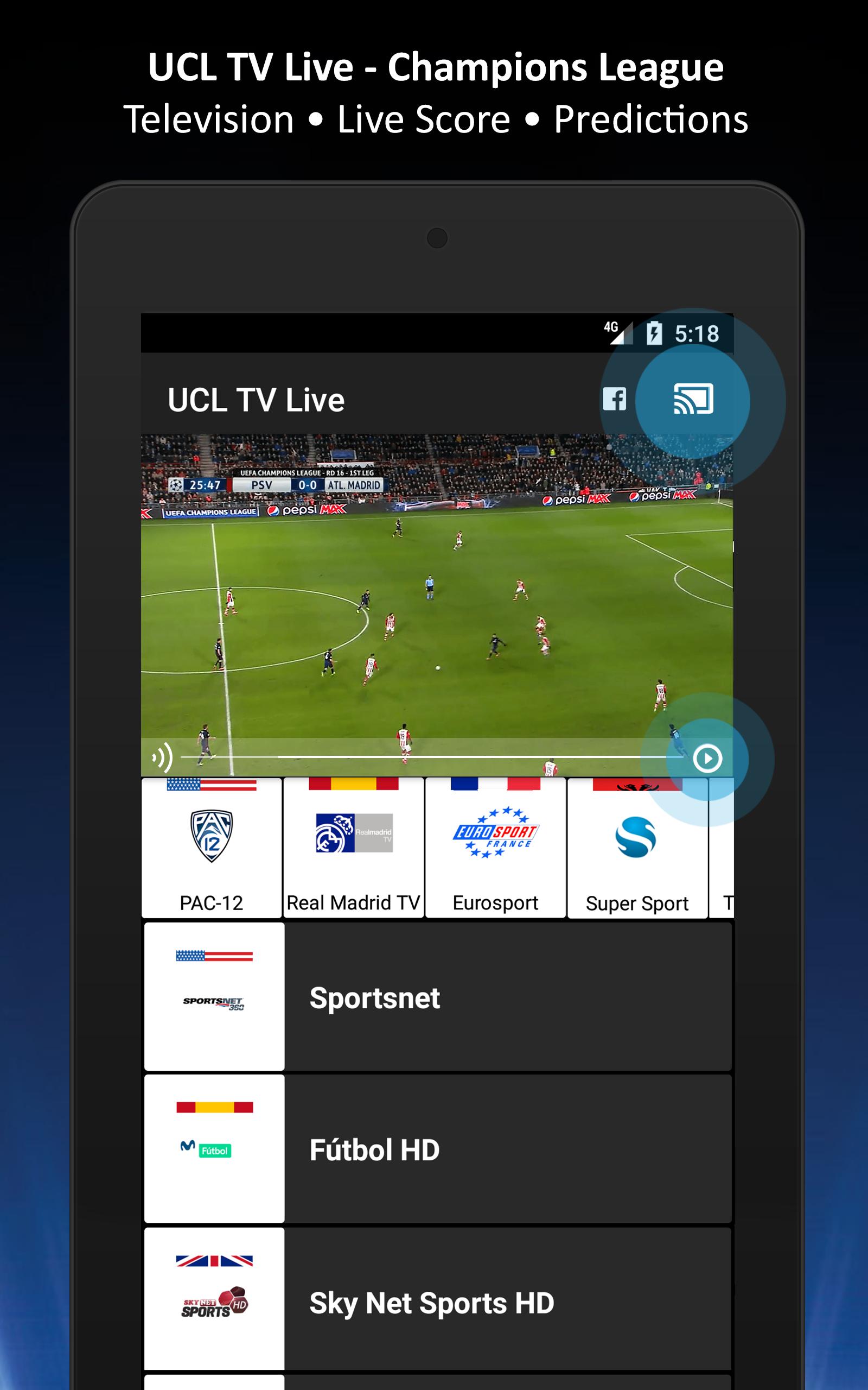 Tilbagebetale Vandre Forberedelse UCL TV Live - Champions League Live - Live Scores for Android - APK Download