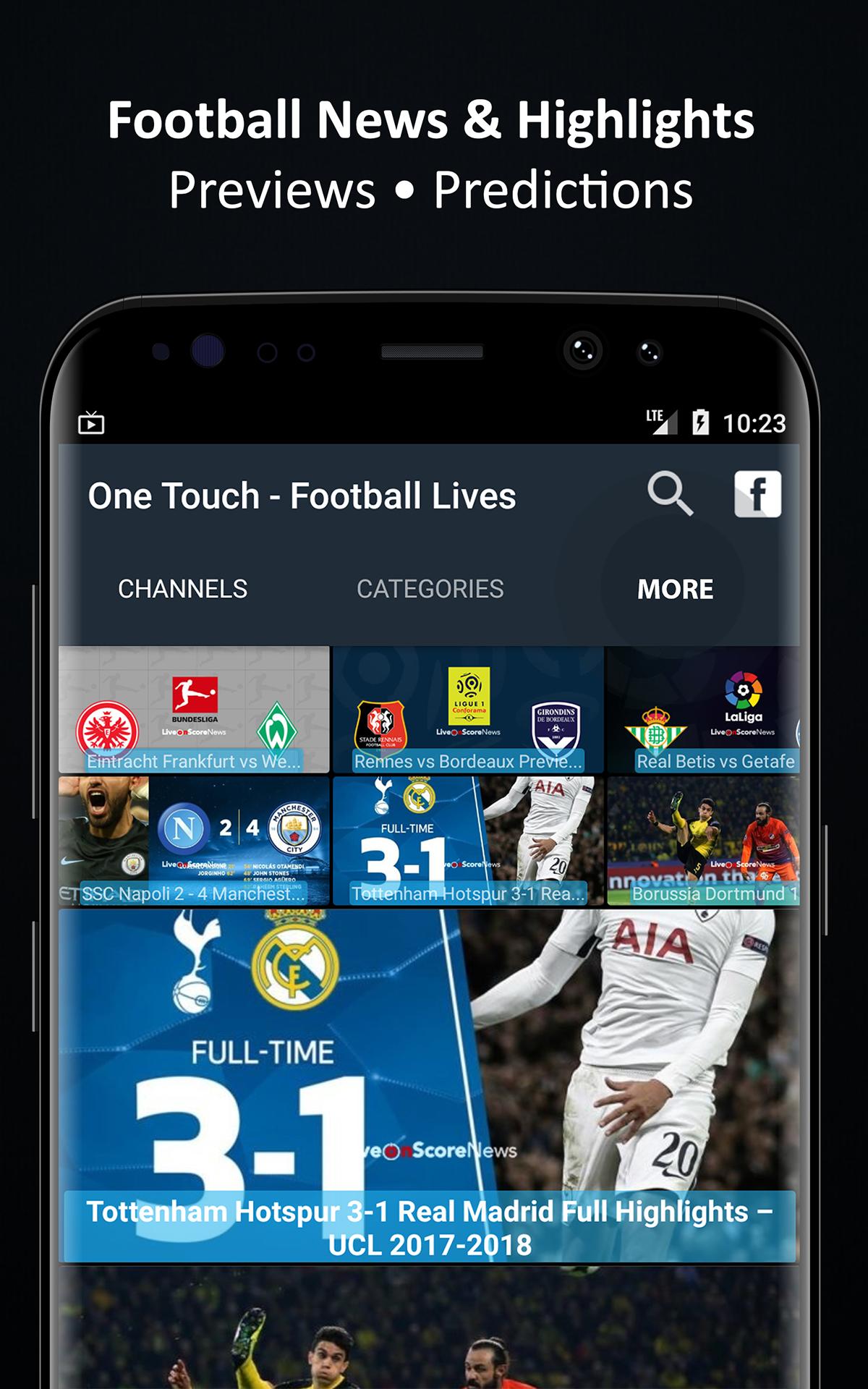 Football TV Live - One Touch Sports Television for Android ...