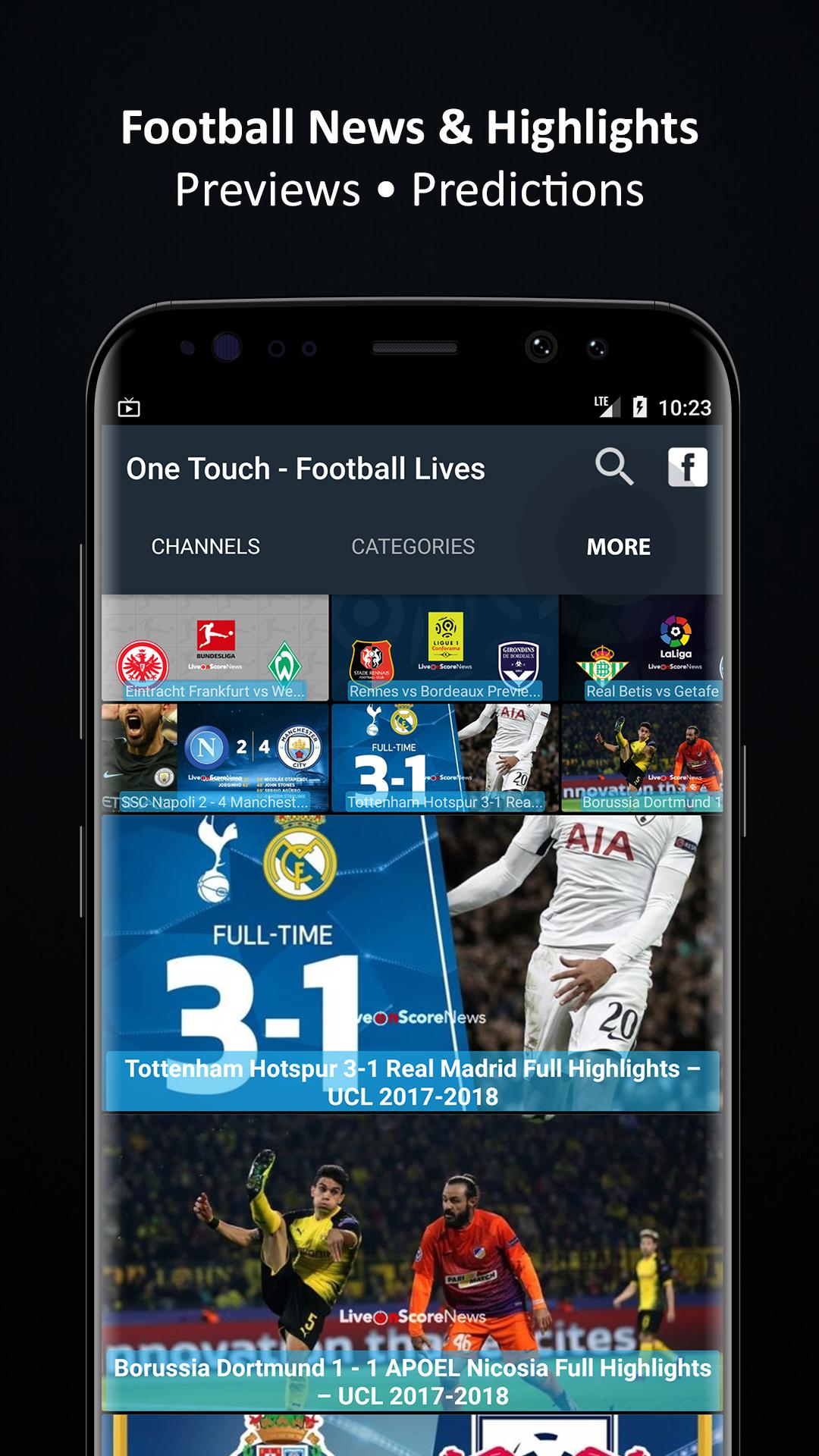 Football TV Live - One Touch Sports Television for Android ...